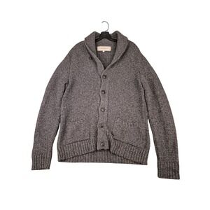 Farmers Market Iceland Mens Shawl Collar Cardigan Sweater Grey Marl Medium